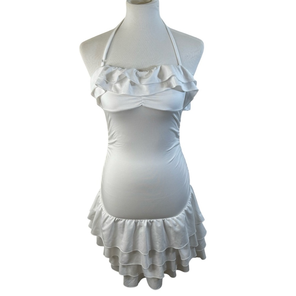 SHEIN Ruffle Halter Dress
